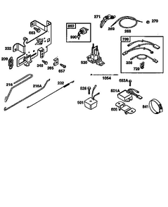 Governor Parts Diagram and Parts List for 28Q700  Briggs and Stratton Engine